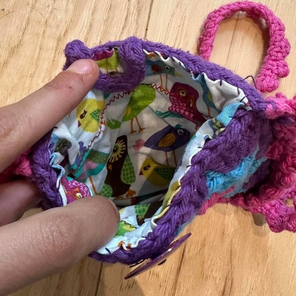 1 of 1 Colorful Crochet Crossbody Bag